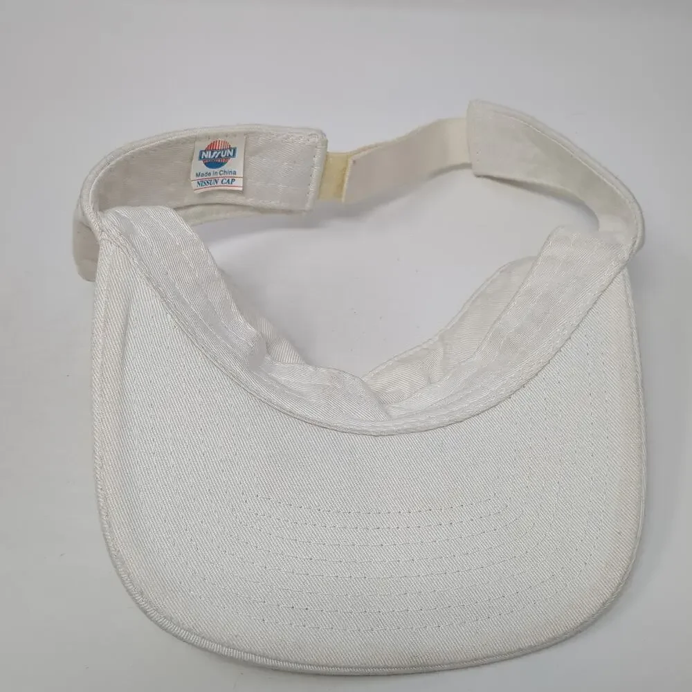 Lake/University Ireland Cancer Center Sun Visor Cap White OS Adjustable Nissun